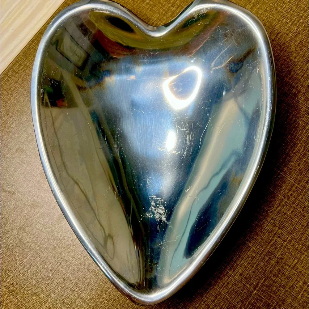 Nambe Mills Silver Heart Tray - Picture 1 of 2